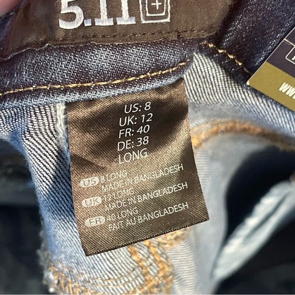 5.11 Tactical NWT Women’s BRITTA SKINNY DENIM JEAN Size 8 Long - Picture 10 of 14